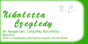 nikoletta czegledy business card